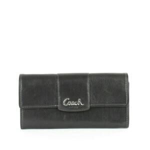 Coach Black Leather Snap Wallet